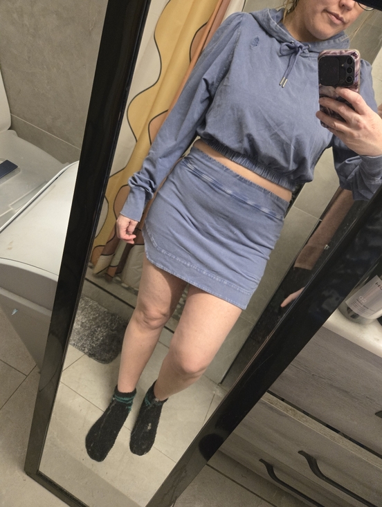 Hotshot Skort Set Nwt Large Color Blue Wash Free People Movement - Picture 5 of 6